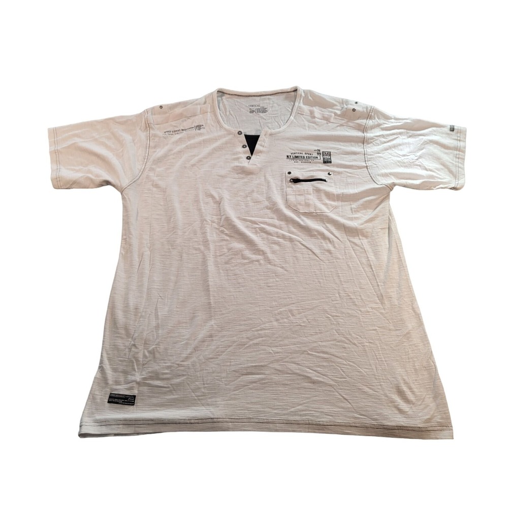 Vertical Sport Mens Sz 4XL NY Limited Edition White T-Shirt Urban Streetwear Top